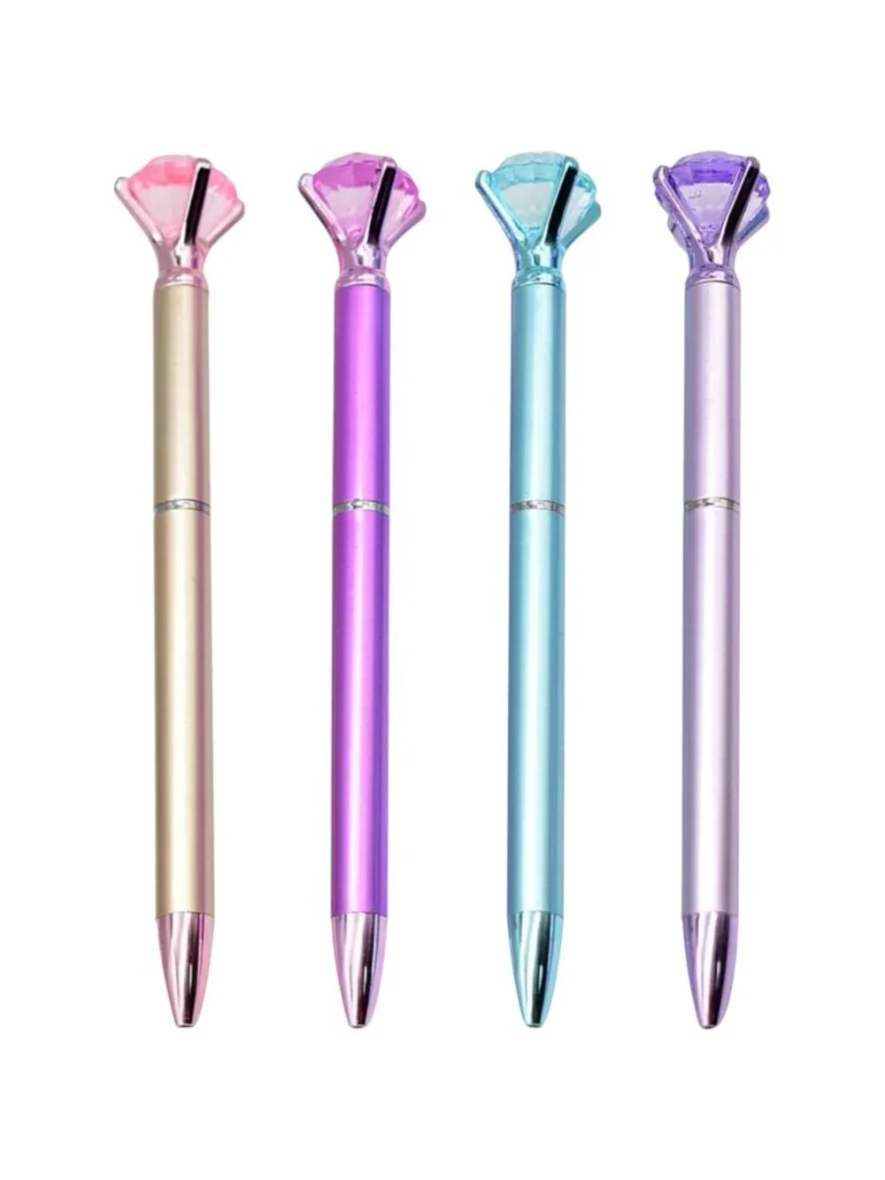 Diamond Topped Jewel Pens Set of 4 NWT